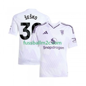 Fußballtrikots Manchester United Benjamin Sesko 30 Auswärts Trikotsatz 2025-2026